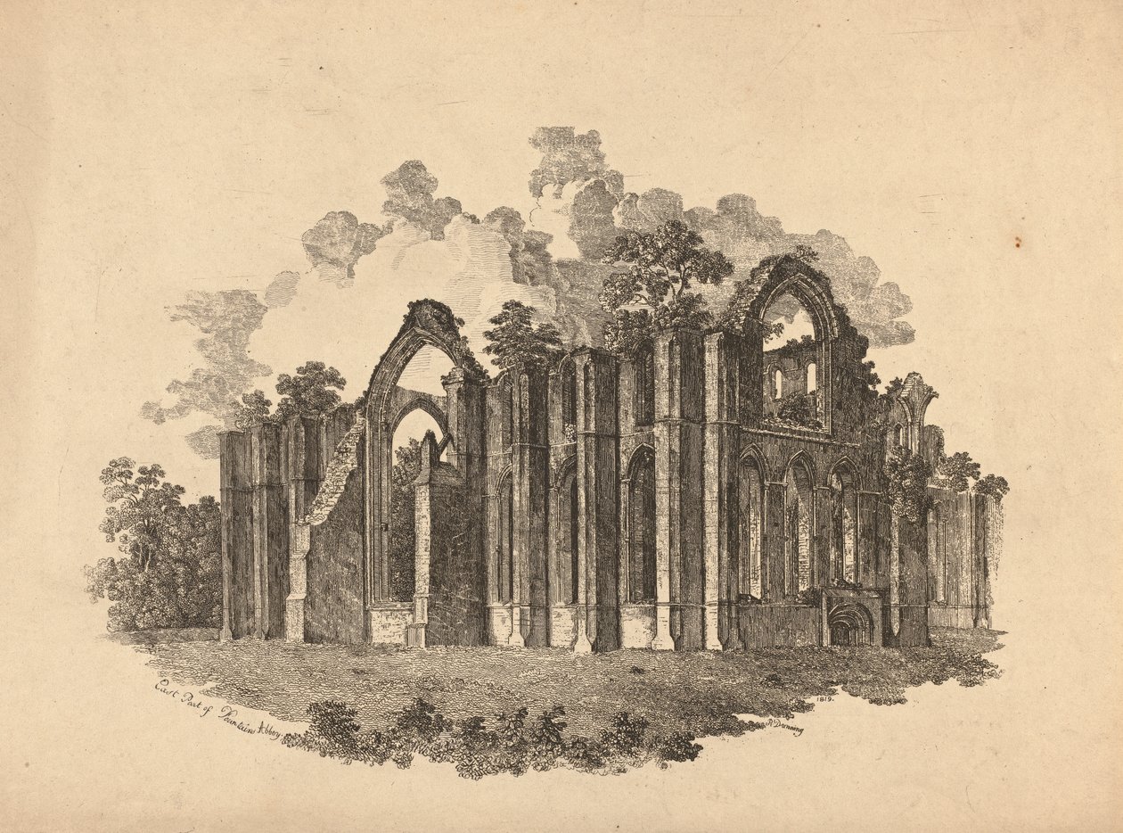 Ostteil der Fountains Abbey von R. Dunning