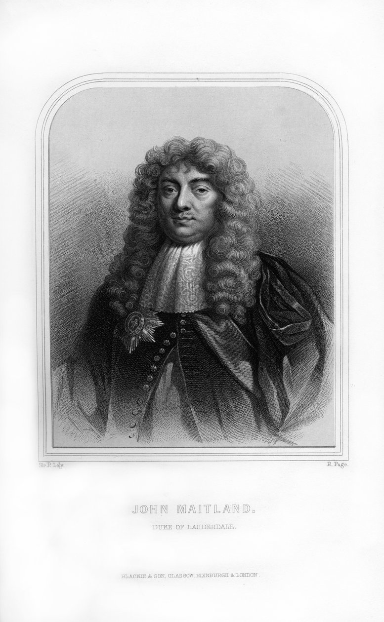 John Maitland, 1. Herzog von Lauderdale, schottischer Politiker, 1870 von R. Page