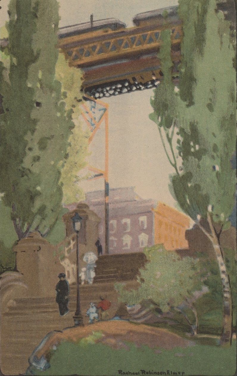 Die Hochbahn an der 110th Street, 1914 von Rachael Robinson Elmer