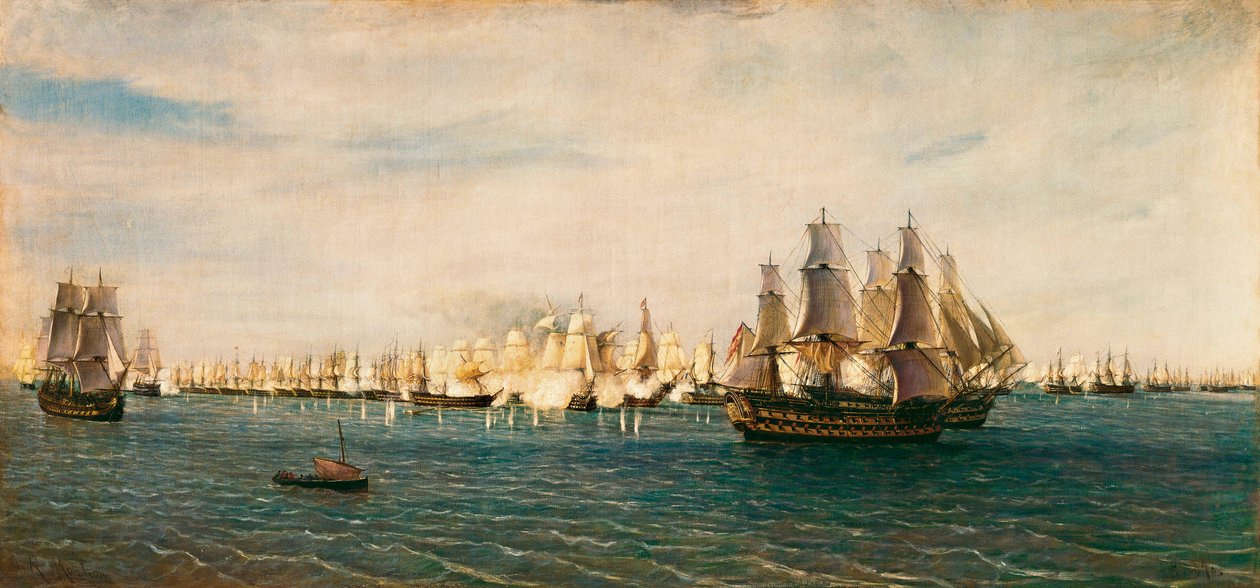 Die Schlacht von Trafalgar, 21. Oktober 1805 von Rafael Monleon y Torres
