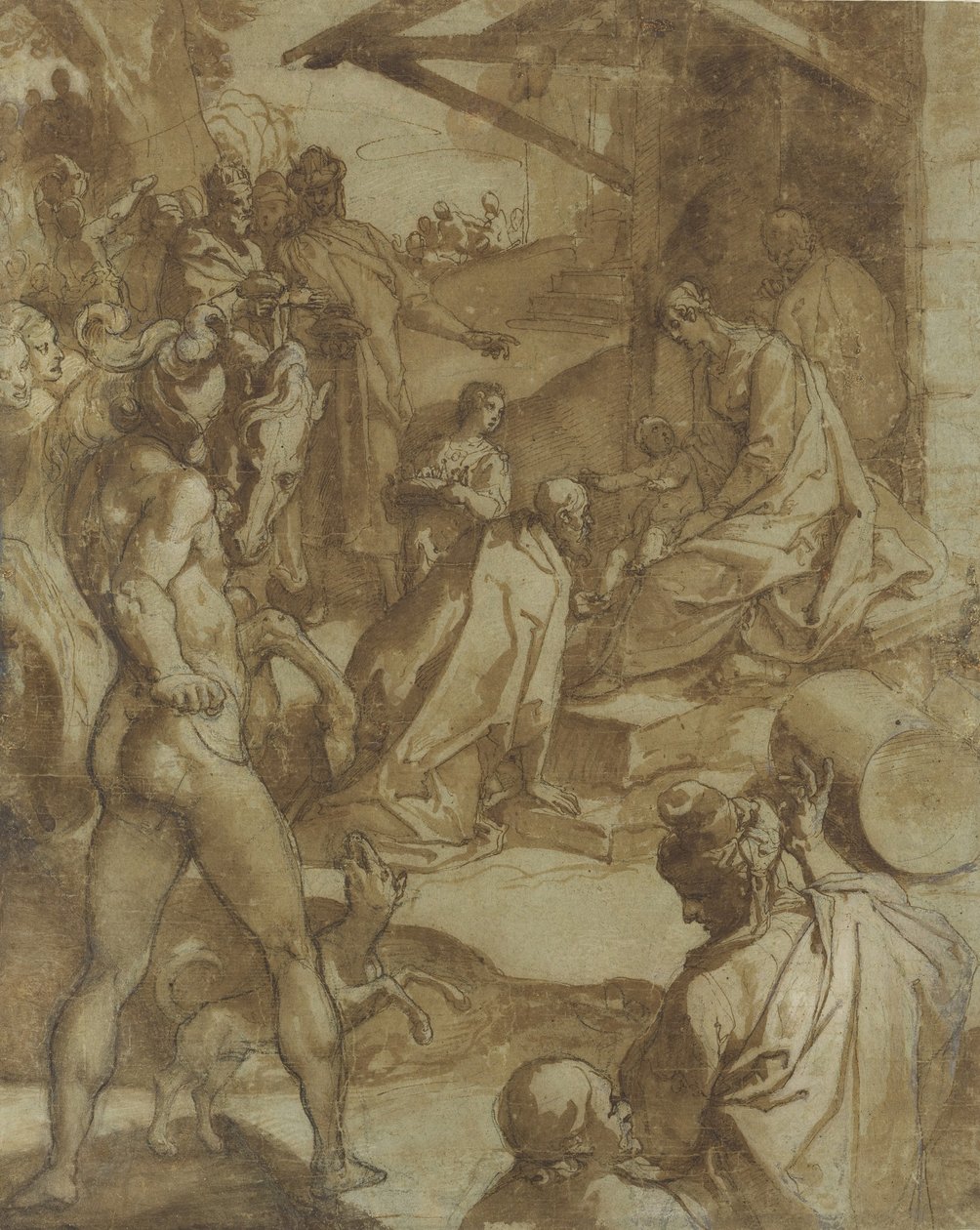 Die Anbetung der Könige von Raffaellino da Reggio
