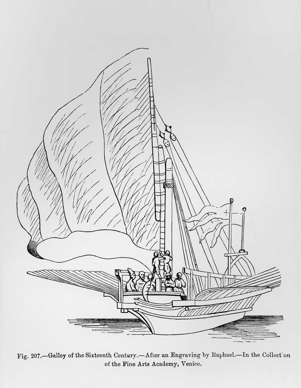 Galeere des 16. Jahrhunderts, Illustration aus 