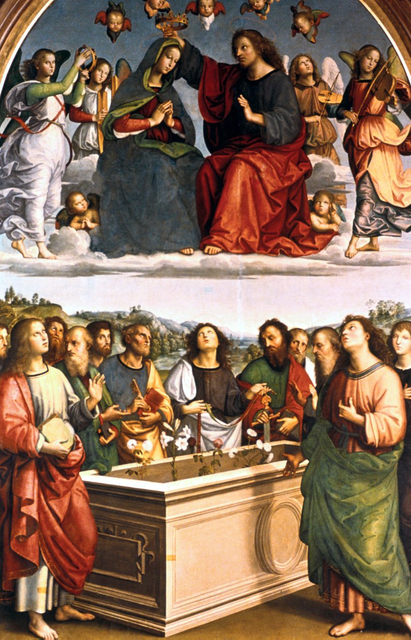 Die Krönung der Jungfrau Oddi-Altar, 1502-1503 von Raffaello Sanzio Raphael