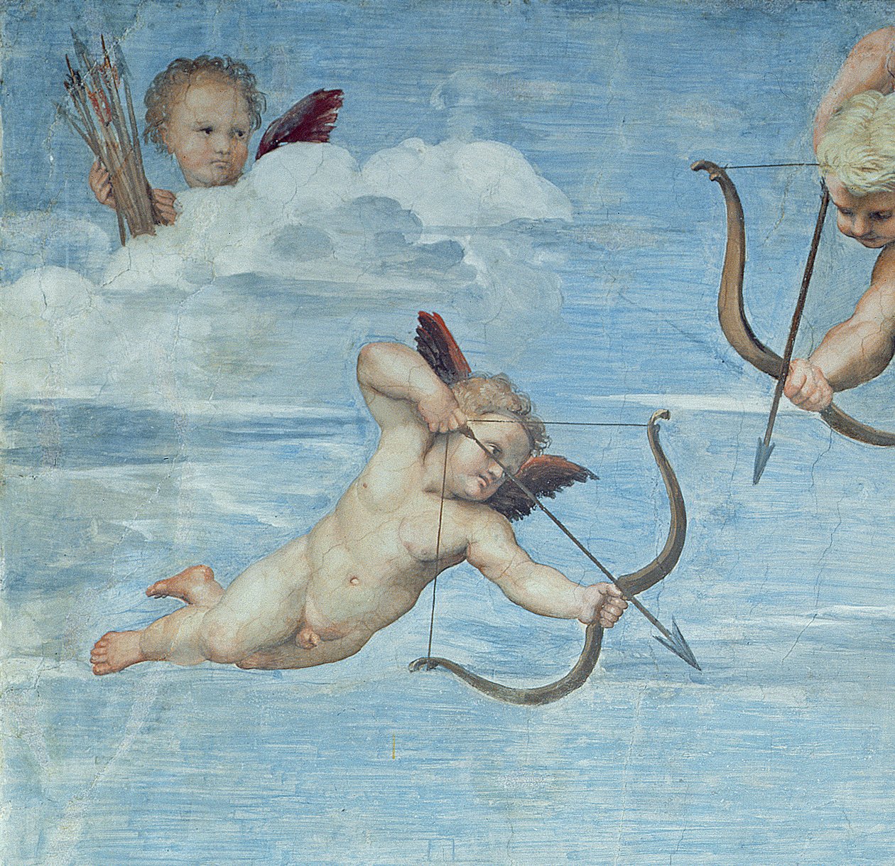Der Triumph der Galatea, 1512-14 (Detail) von Raffaello Sanzio Raphael