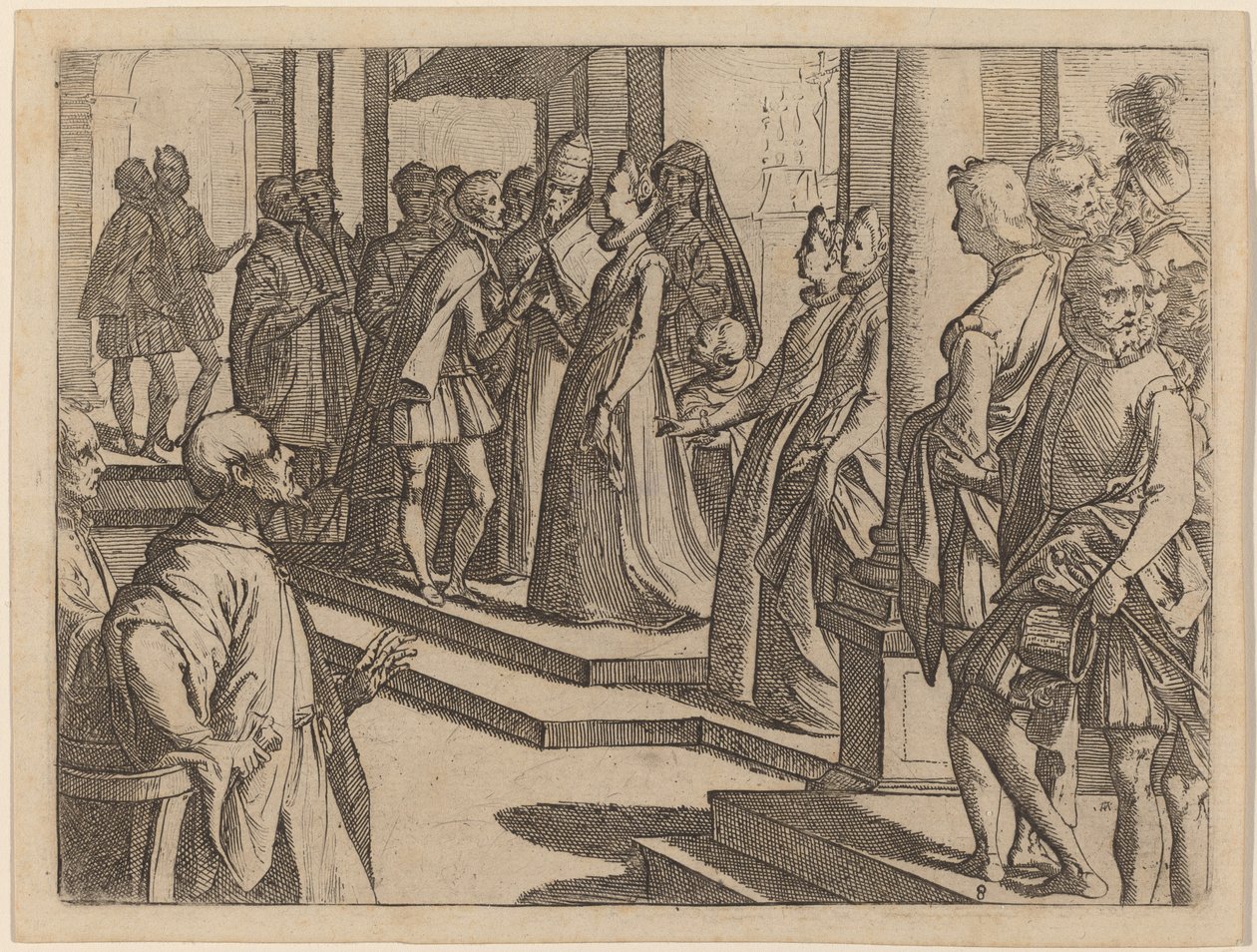 Die Verlobung von Margarete von Österreich mit Philipp III., König von Spanien von Raffaello Schiaminossi