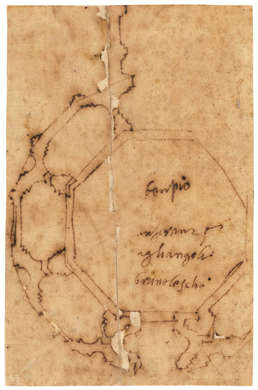 Grundriss von Santa Maria degli Angeli, Florenz von Raffaello da Montelupo