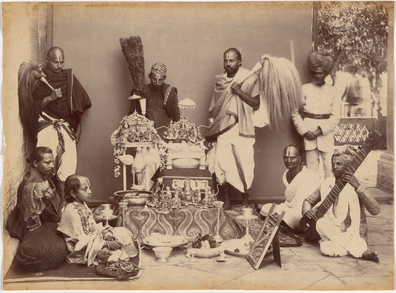 Maharaja von Rewa im Gebet von Raja Deen Dayal