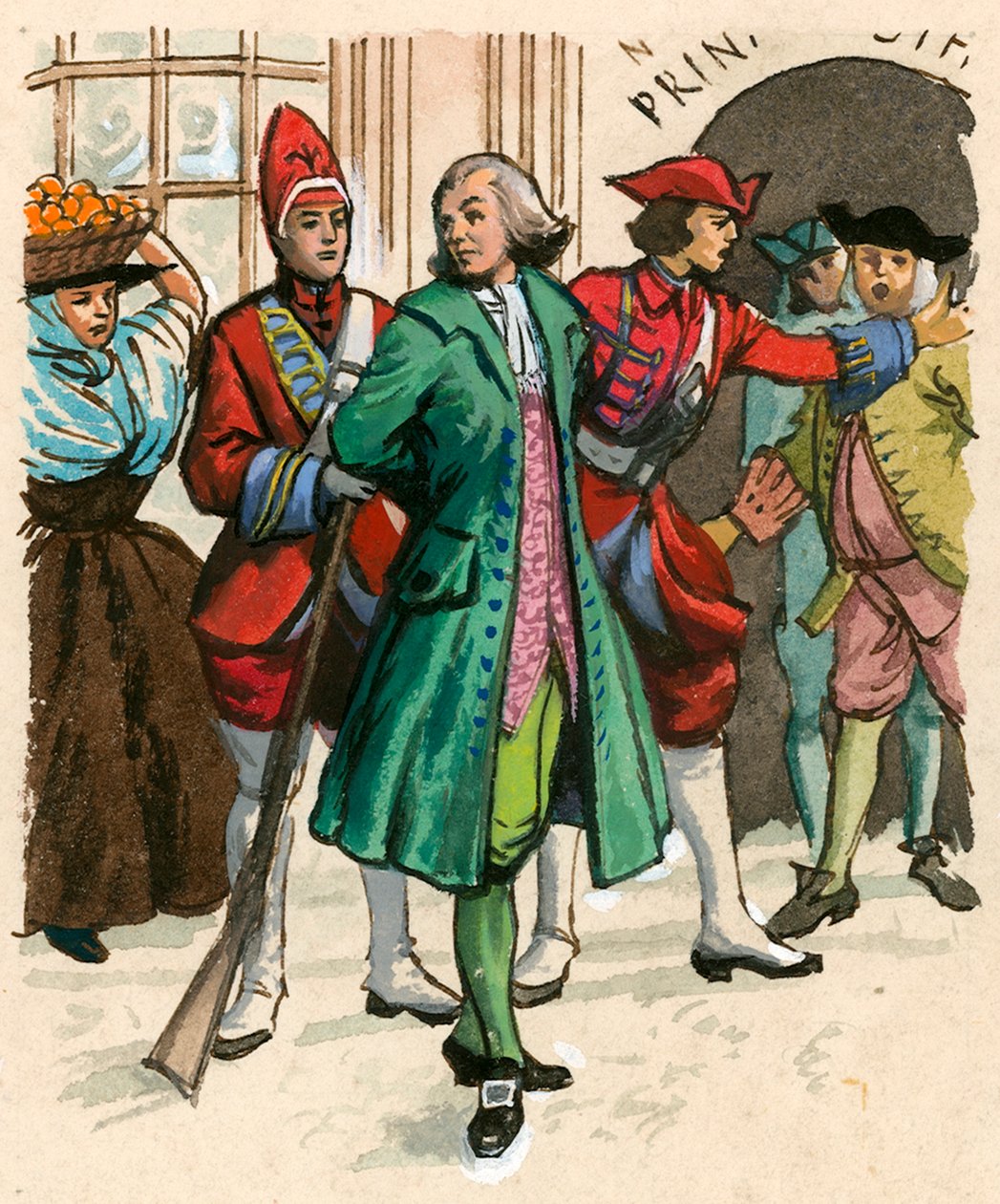 Der Redakteur John Wilkes wird ins Gefängnis geschickt, weil er die Regierung angegriffen hat von Ralph Bruce