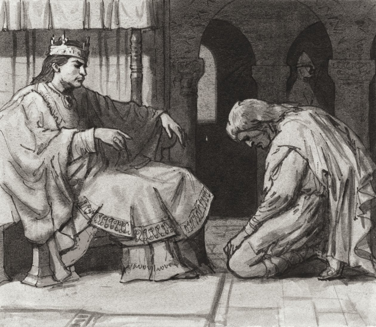 Walteof, Earl of Northumbria vor König Wilhelm I. von Ralph Bruce