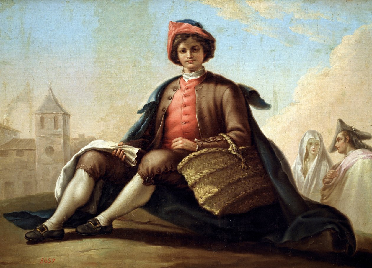 Der Junge mit einem Korb von Ramon Bayeu y Subias