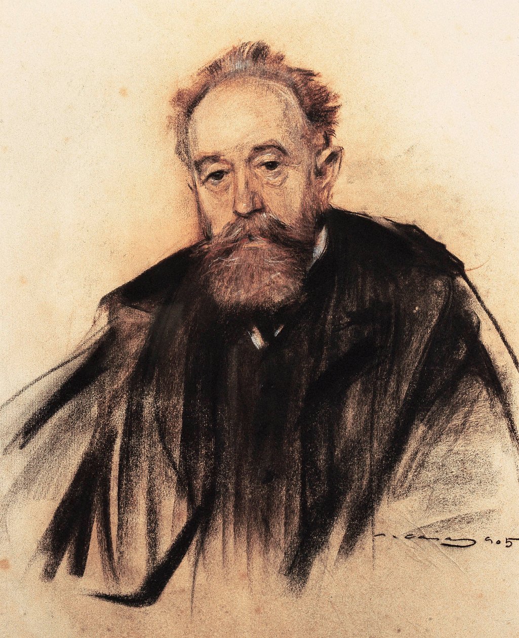 Porträt des spanischen Malers und Politikers Aureliano de Beruete (1845-1912) von Ramon Casas i Carbo