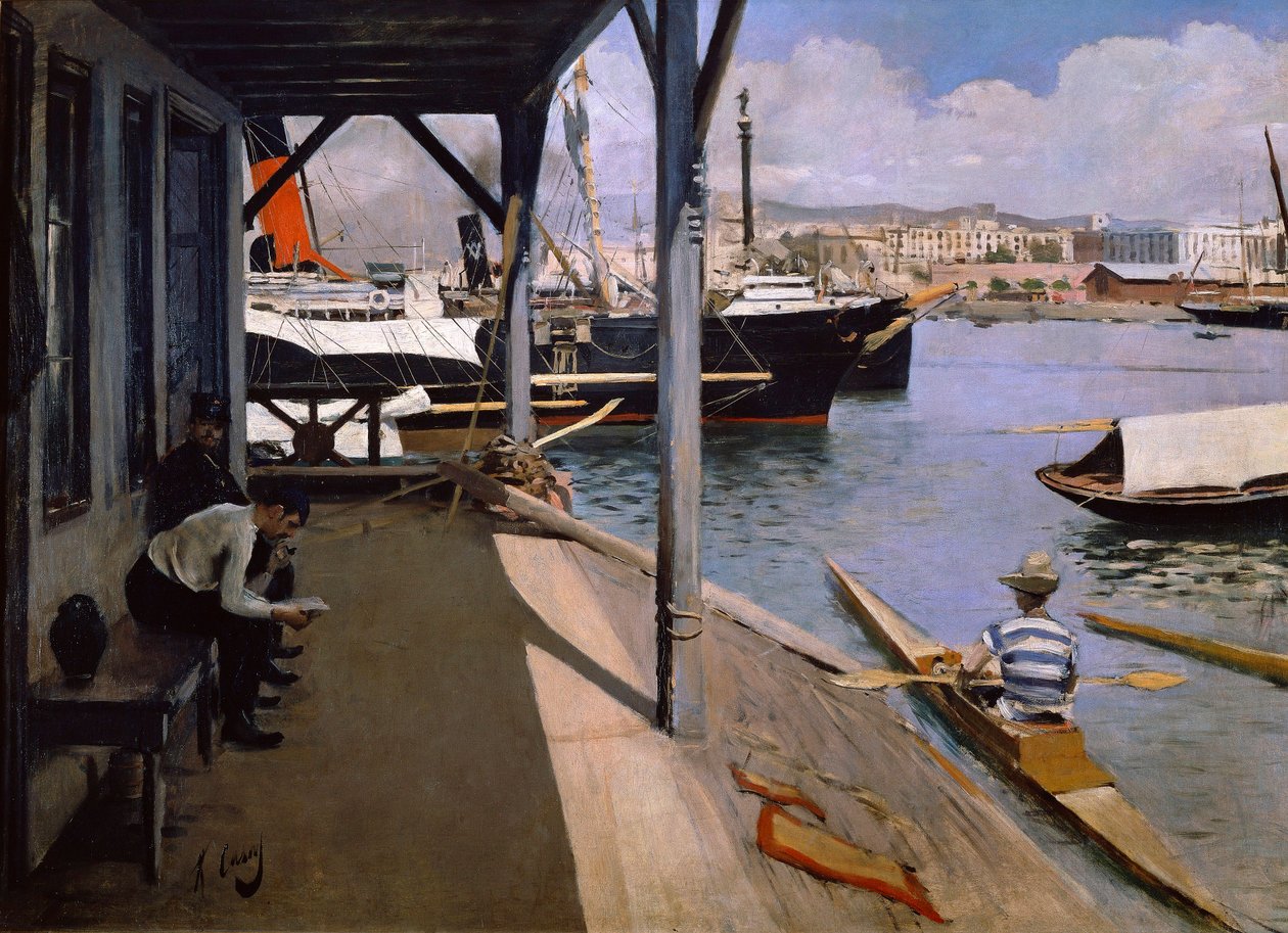 Yachtclub in Barcelona von Ramon Casas i Carbo