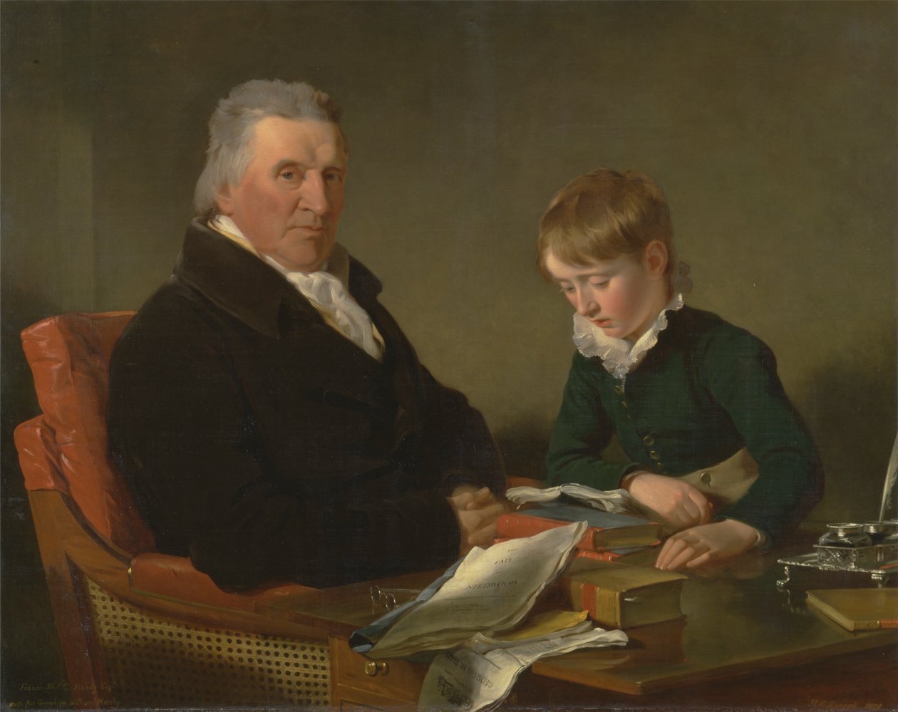 Francis Noel Clarke Mundy und sein Enkel William Mundy von Ramsay Richard Reinagle