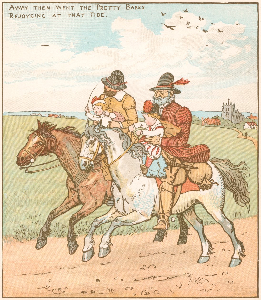 Szene aus Die Kinder im Wald von Randolph Caldecott