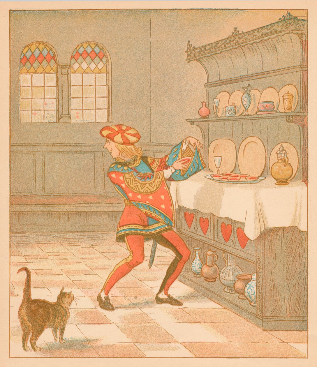 Der Bube der Herzen, Er stahl diese Torten, 1880 von Randolph Caldecott