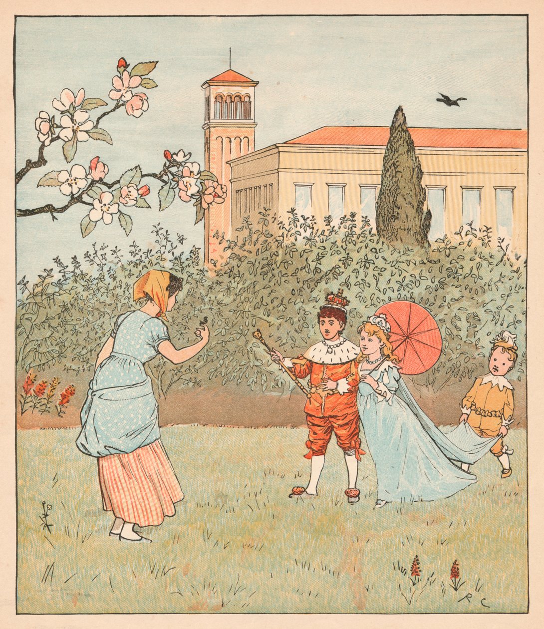 Das Dienstmädchen und der Jenny Wren, 1880 von Randolph Caldecott