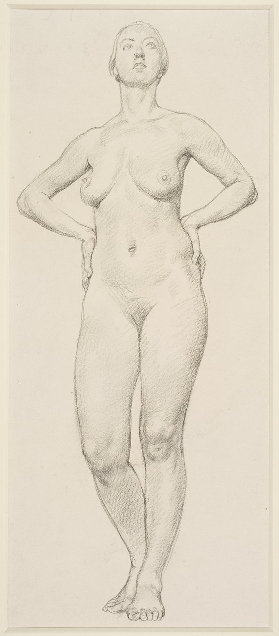 Studie einer Frau (Bleistift auf Papier) von Randolph Schwabe