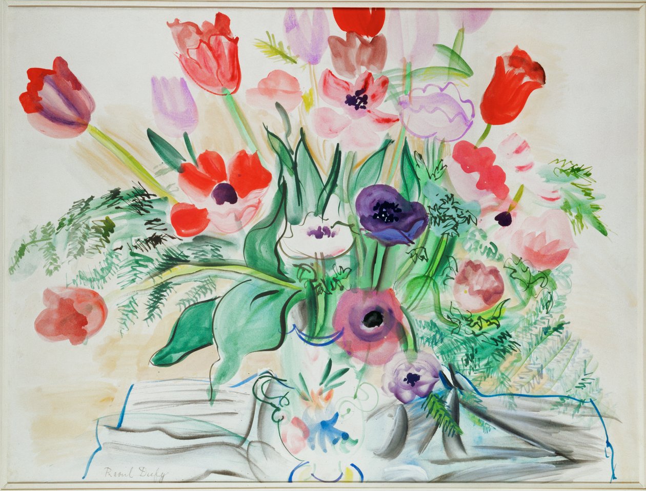 Anemonen und Tulpen von Raoul Dufy