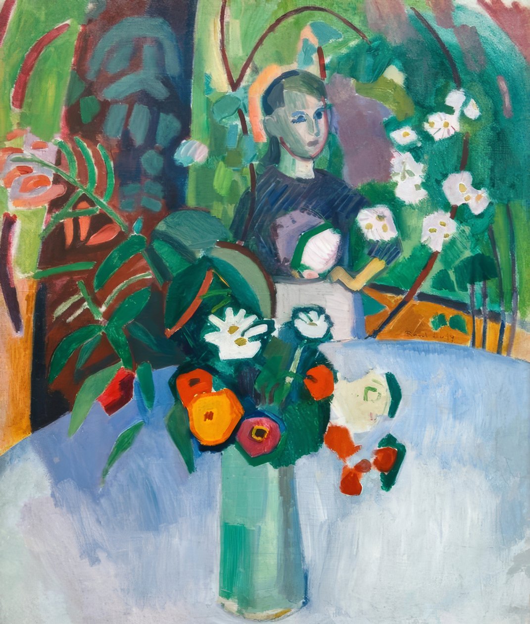 Jeanne in den Blumen von Raoul Dufy