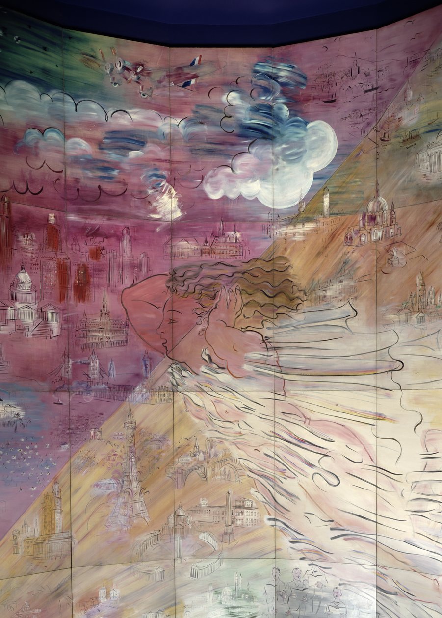 La Fée Électricité, Detail (linke Seite) von Raoul Dufy