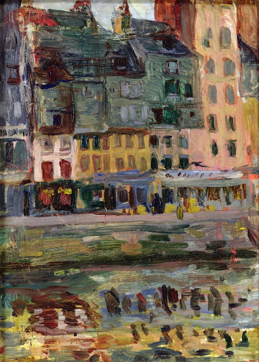 Alte Häuser am Hafen von Le Havre von Raoul Dufy