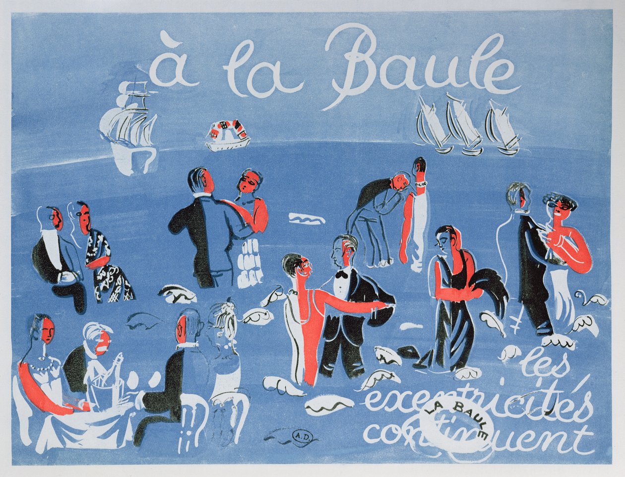 Plakat für das Seebad La Baule von Raoul Dufy