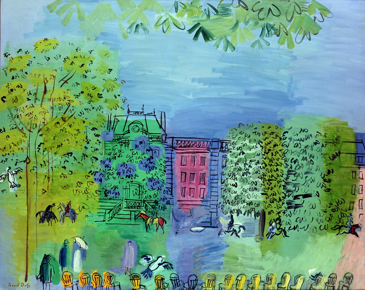 Die Allee im Bois de Boulogne, Paris von Raoul Dufy