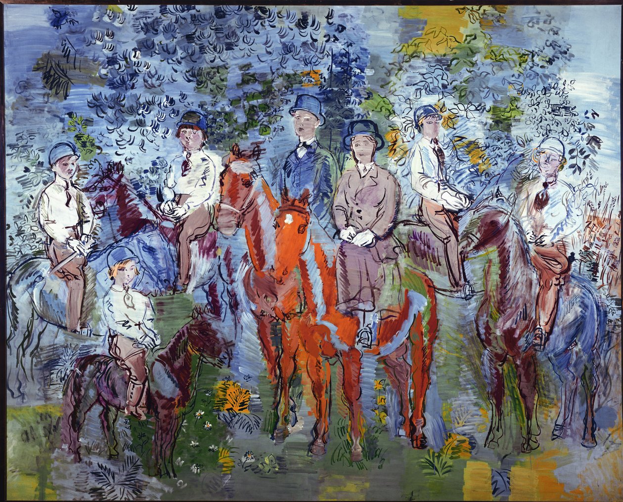 Die Reiter im Wald oder Die Familie Kessler zu Pferd von Raoul Dufy