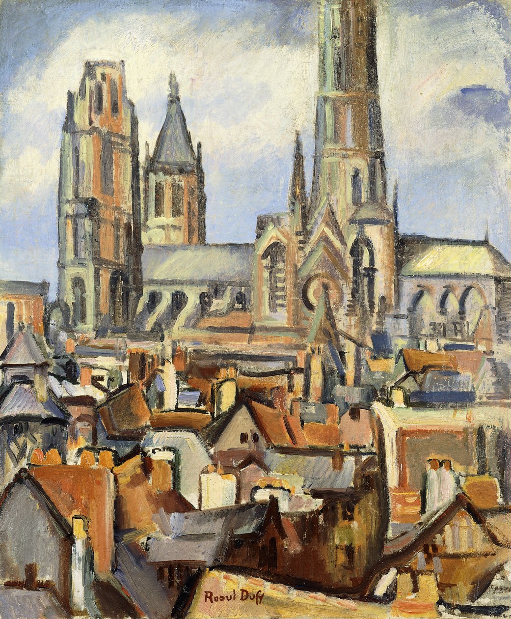 Die Dächer von Rouen von Raoul Dufy