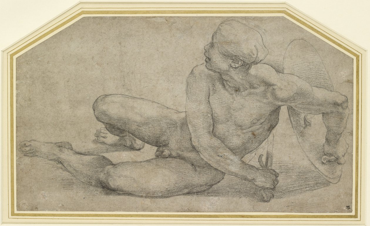 Liegende Figur eines Soldaten, WA1846.201 von Raffaello Sanzio Raphael