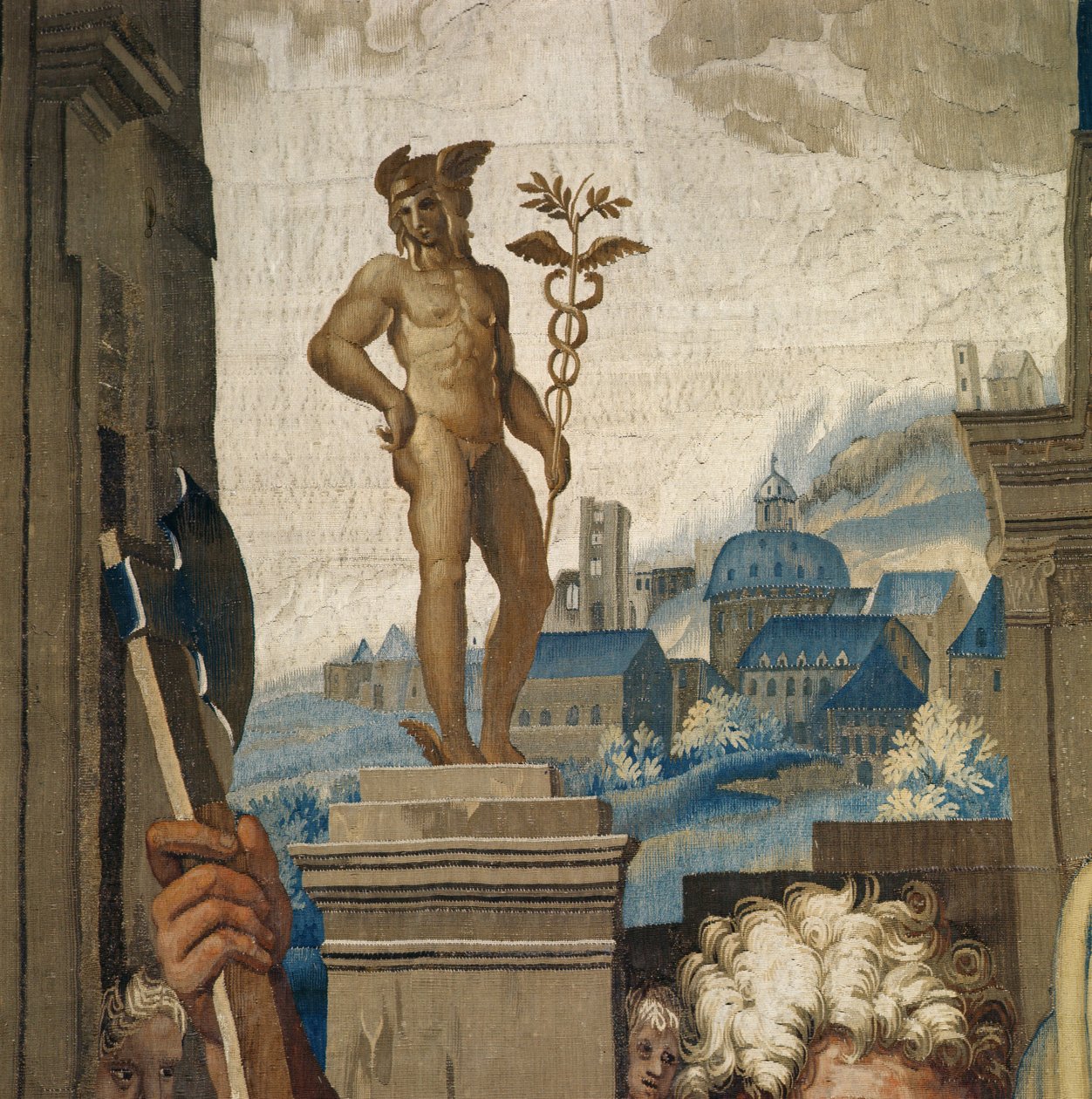 Wandteppich, der die Taten der Apostel darstellt, das Opfer von Lystra (Detail) von Raffaello Sanzio Raphael