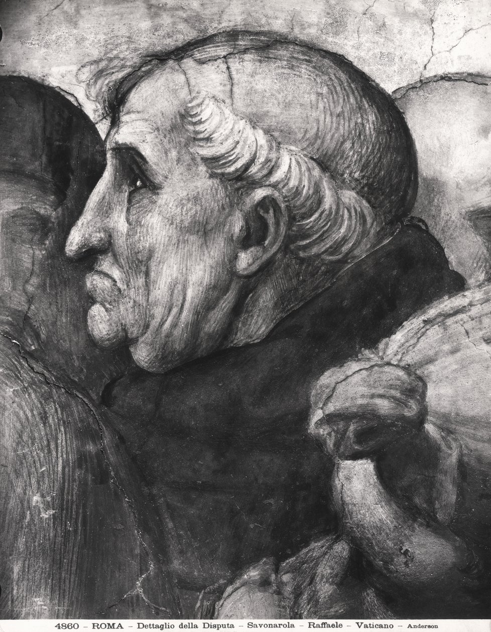 Porträt von Savonarola (1452-98) aus La Disputa in der Stanza della Segnatura, 1508-11 von Raffaello Sanzio Raphael