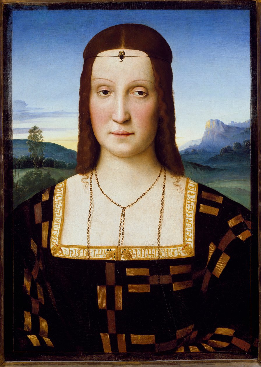Porträt von Elisabetta Gonzaga, ca. 1504-1505 von Raphael