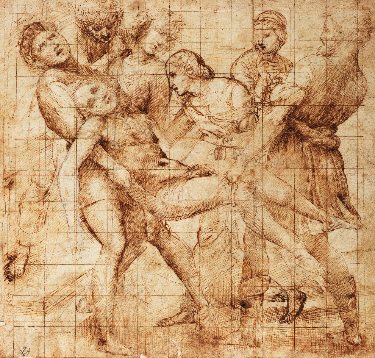 Studie für die Kreuzabnahme des Pala Baglioni (Altarbild) von Raphael (1483 1520)