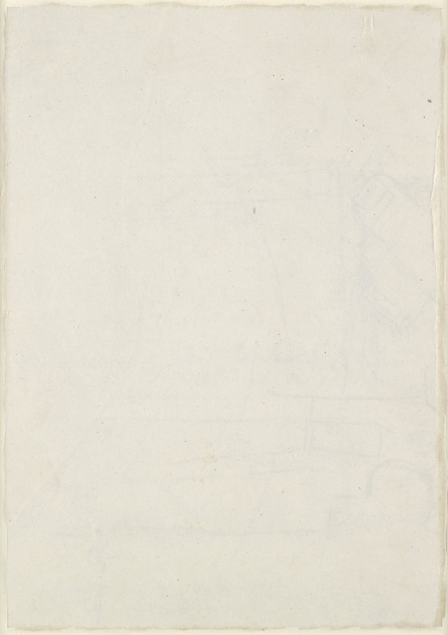 Verso: Leichte architektonische Skizzen einschließlich eines kreuzförmigen Grundrisses, WA1846.160 von Raphael