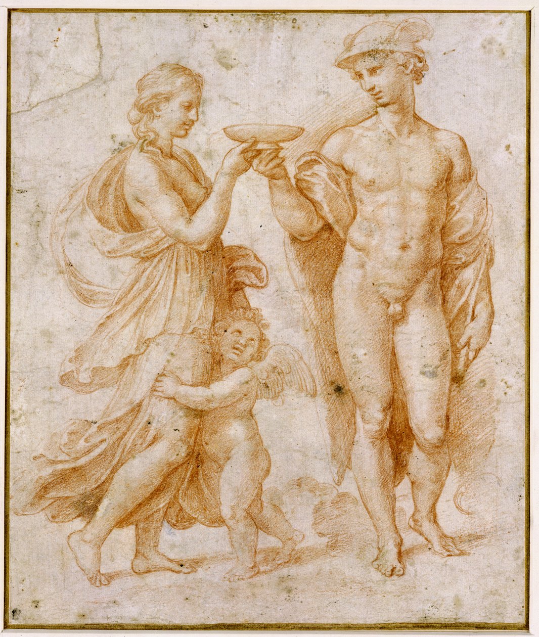Merkur bietet Psyche den Kelch der Unsterblichkeit an von Raphael