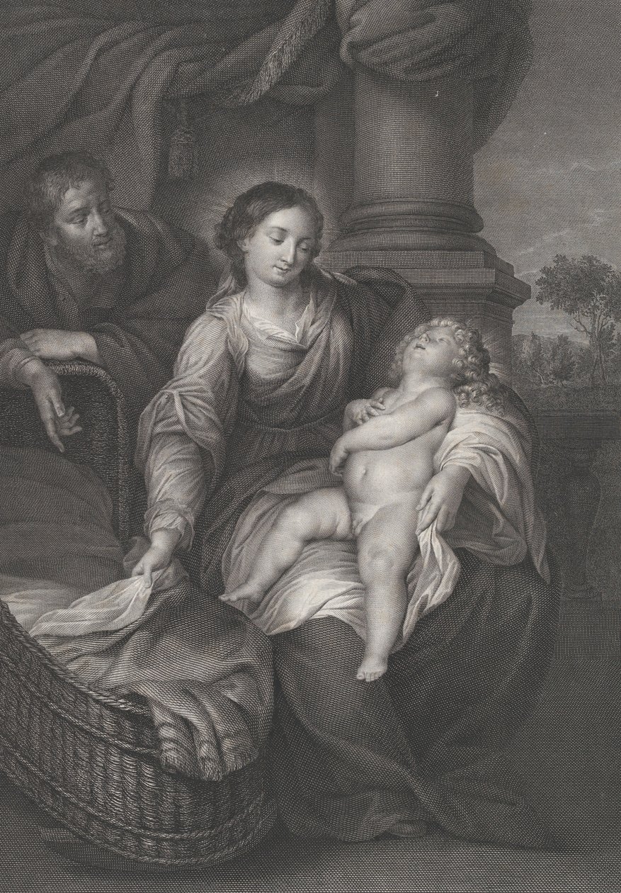Die Heilige Familie, mit dem schlafenden Christuskind im Schoß der Jungfrau, ca. 1778-86 von Raphael Morghen