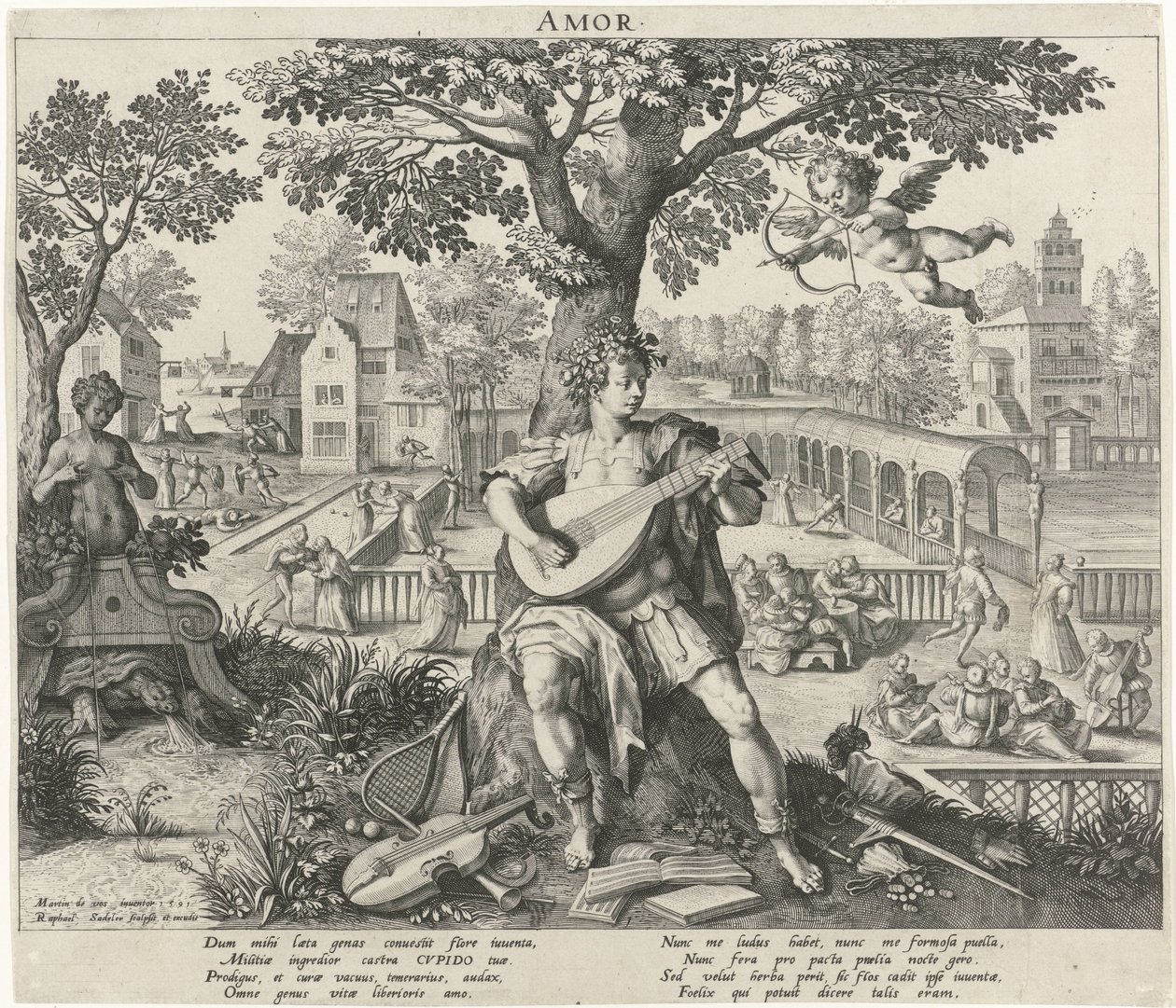 Jugend unter dem Einfluss der Liebe von Raphaël Sadeler (I)