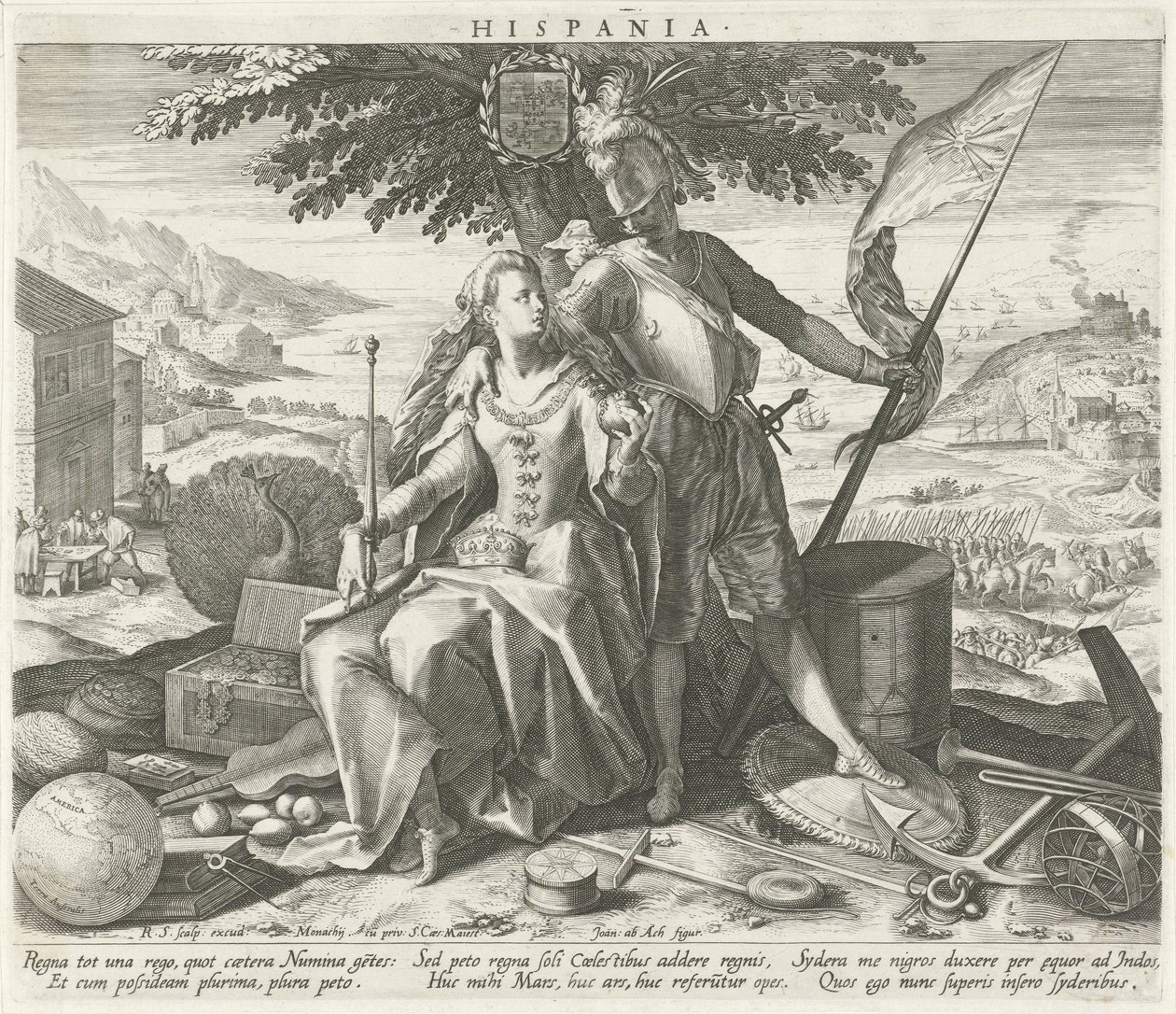 Spanien mit Juno und Mars von Raphaël Sadeler (I)