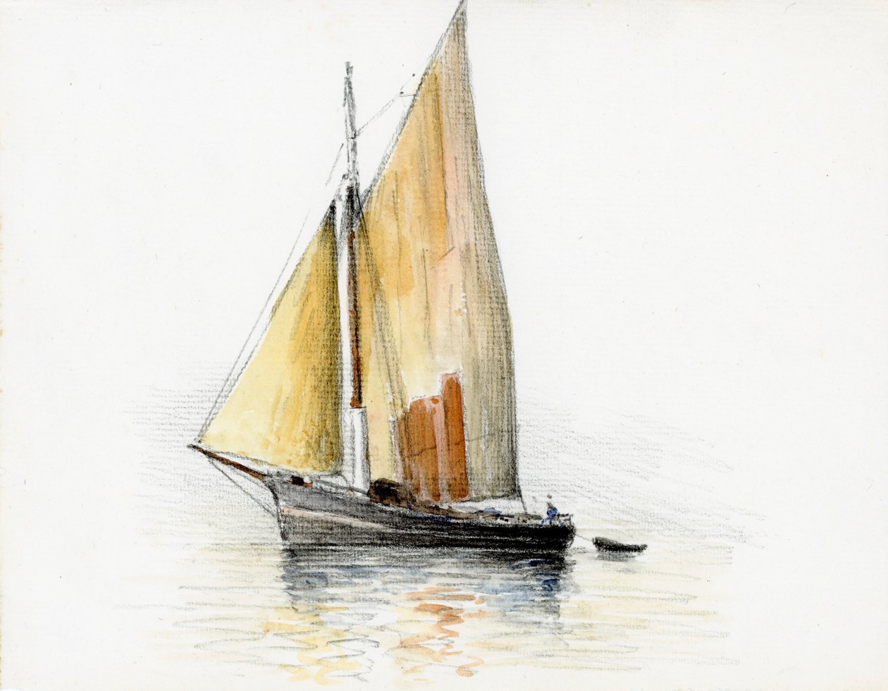 Boot (Gabare) auf der Gironde-Mündung von Raymond Bonnefon