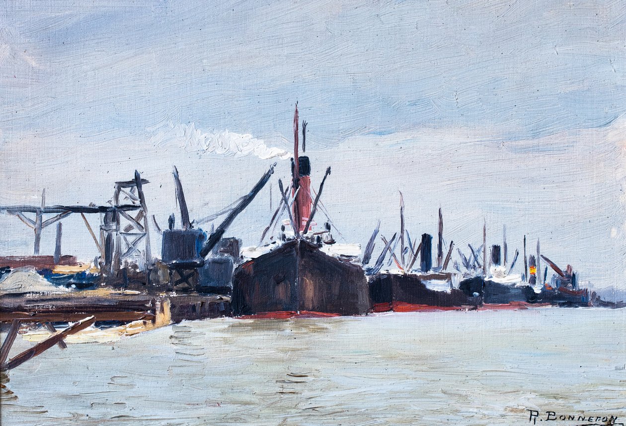 Boote in einem Hafen von Raymond Bonnefon