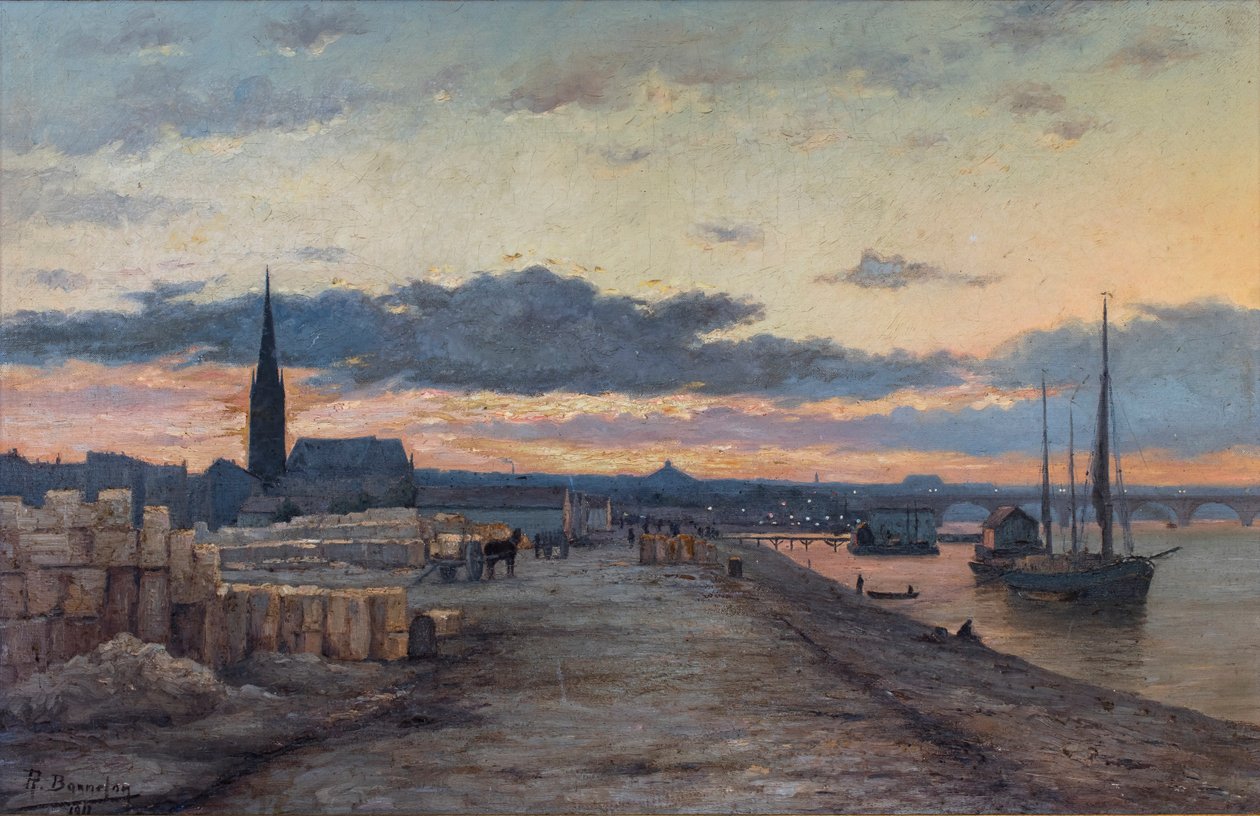 Ölgemälde, Eglise Saint-Pierre-aux-Liens, La cale aux pierre, Bernard Bonnefon, 2013 von Raymond Bonnefon