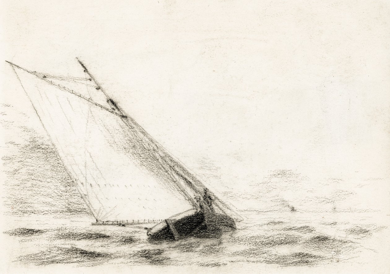 Segelboot auf der Gironde-Mündung von Raymond Bonnefon
