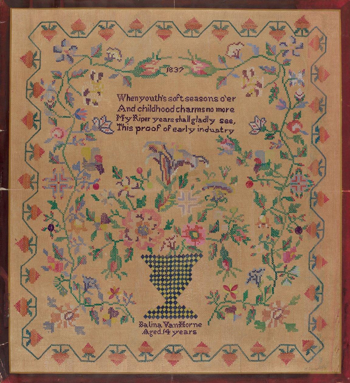 Stickmustertuch, 1935-1942 von Raymond Manupelli