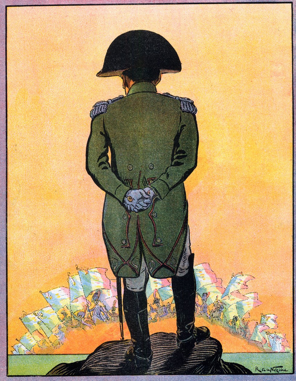 Porträt von Napoleon I (1769-1821) auf der Insel St. Helena. Napoleon I auf der Insel Sainte Helene (Sainte-Helene) aus 