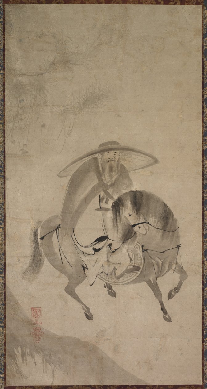 Su Dongpo reitet auf einem Esel, spätes 16. bis frühes 17. Jahrhundert von Reietsu