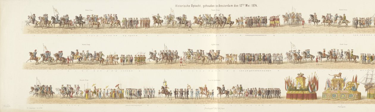 Historischer Umzug, gehalten in Amsterdam am 12. Mai 1874