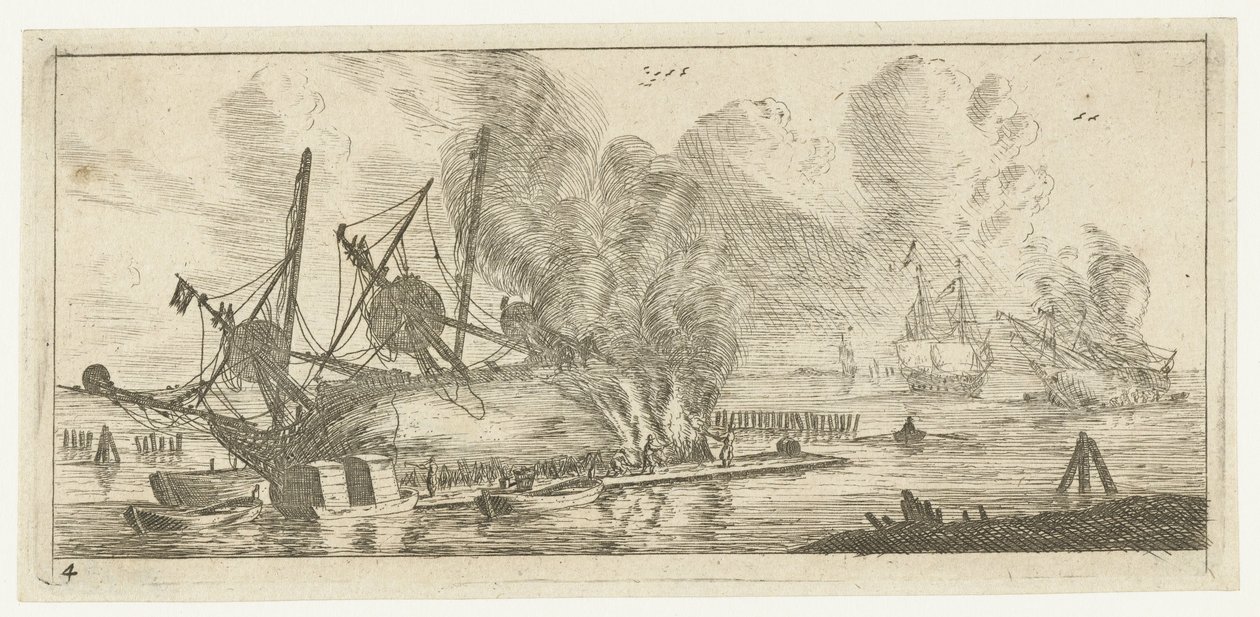 Wasserdichtmachen des Rumpfes eines Schiffes von Reinier Nooms
