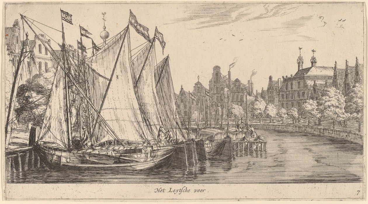 Die Fähre nach Leiden von Reinier Nooms, called Zeeman