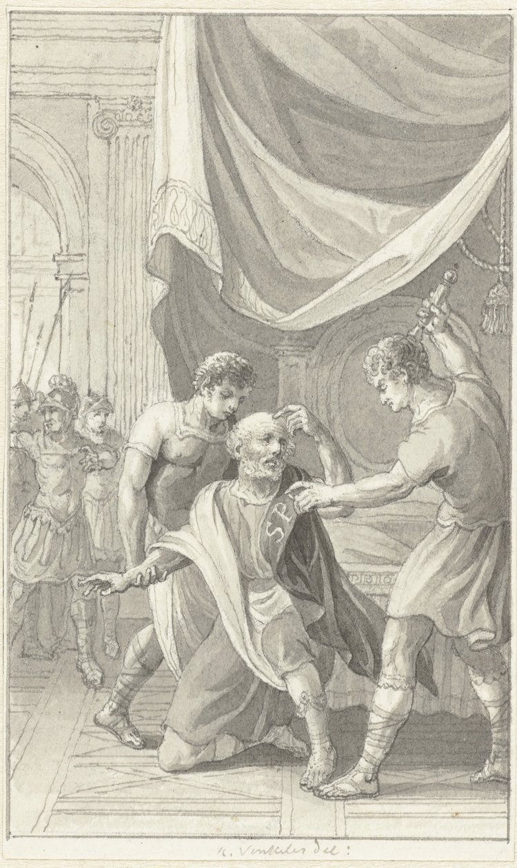 Der achtzigjährige Gordianus zum Kaiser gezwungen von Reinier Vinkeles (I)
